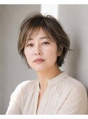 白髪ぼかし脱白髪染め大人ショート40代50代60代