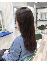 ルートヘア 辻堂店 髪質改善ストレート艶髪ロング縮毛矯正ダークブラウン大人女性☆