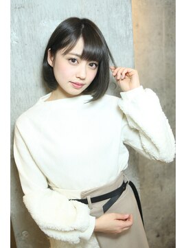 サロンドミルク 原宿(salon de MiLK) 【salon de MiLK 原宿】耳かけ透け感ボブ