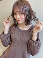 ワンス(Once)&nbsp;Once ピンクブラウン 外ハネボブ フレンチガーリー by.KOHEI