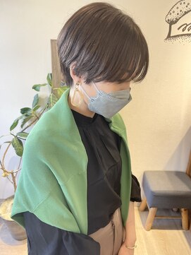 メルト 吉祥寺(melt) 20代30代小顔大人ハンサムショート丸みオリーブベージュ