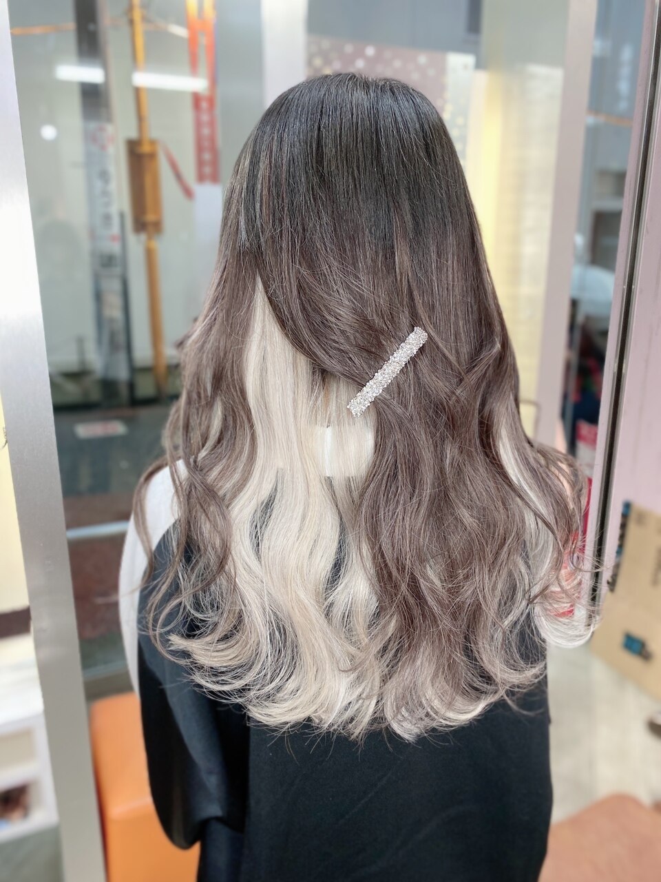 ナチュラルブラウン#シールエクステ#くびれヘア#韓国#美髪#天神