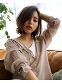 大人ボブ×ひし形シルエット×大人ガーリー