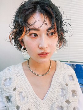 アルバム 池袋(ALBUM) インナーオレンジ_外ハネボブセクションカラー_29154