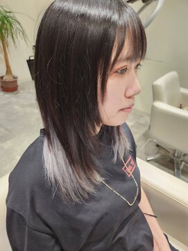 チュエベルパーチ 20代30代40代髪質改善ボブウルフ黒髪前髪パーマグレーベージュ