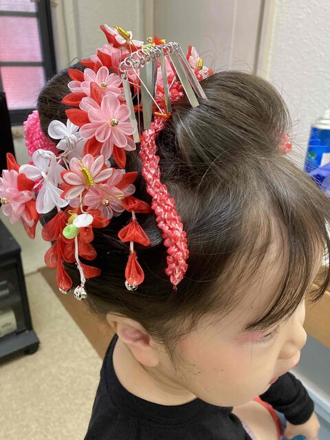 日本髪　女児3歳