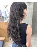 ロングスパイラルウェーブパーマ くるくる カーリー