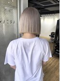 切りっぱなしボブ エアリーロング 美髪 ピンクブラウン