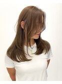 小顔レイヤーカット/ミディアムレイヤー/レイヤーロング