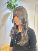 プラチナグレージュ/セミロング
