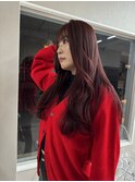 ボルドーカラー×レイヤーカット