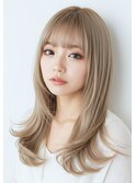 【寒色ブロンドカラー】顔周りレイヤー