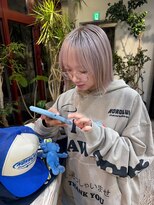 ヲタク(wotaku.) ラベンダーミルクティーグレージュダブルカラーケアブリーチボブ