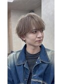 シースルーフェザーマッシュ/ミルクティーカラー