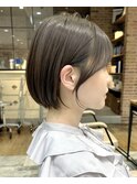 (岩田莉奈)うる艶カラー30代40代50代丸みショートひし形新宿