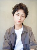 黒髪スパイキーショートアップバンクスーツ社会人20代30代