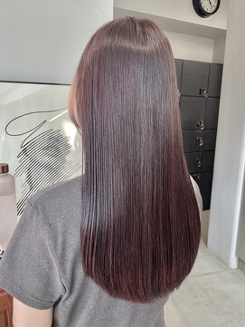 ヘアー アイス 御器所本店(HAIR ICI) 大人可愛い艶髪秋冬カラーボルドーレッドブラウン髪質改善カラー