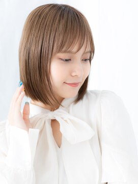 乾かすだけ透明感ダブルカラー小顔ボブl古河20代30代