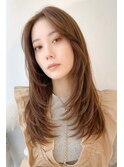 ミディアムレイヤーカット/似合わせカット/大人ガーリー【横浜】
