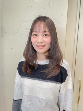 シアアルン 新小岩店(SHEER alun) 顔まわりレイヤーとミルクティーベージュでかわいいを【新小岩】