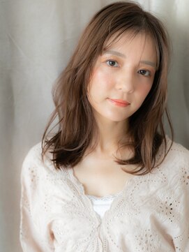 カバーヘア ブリス 川口(COVER HAIR bliss) ウォームブラウンエアリーミディアムくびれヘア319Z川口20代30代