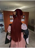 袴ヘアセット×ハーフアップ