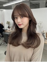 ラル 水戸県道50号店(Lalu.)&nbsp;イメチェン/ピンクベージュ/アンブレラカラー/前髪/水戸