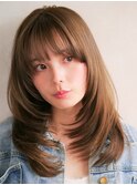 レイヤー/レイヤーカット/レイヤースタイル/顔周りレイヤー/銀座