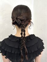 シロ(SiLO)&nbsp;リボン×カチモリ×ロープ編みヘアセット