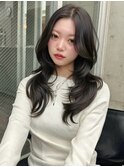 松尾菫菜/レイヤーカット/ハッシュカット/韓国ヘア