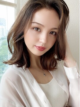 シルクレイ 吉祥寺店(Silk-lei) 大人かわいいフェザーバング今っぽかき上げボブ30代吉祥寺