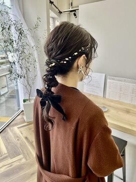 リジー(Litzy) 金・銀箔 × 編みおろし