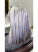 【シルバー×アメジストインナーカラー】