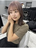 ラベンダーグレージュ/ウルフカット[渋谷/レイヤーカット/前髪］