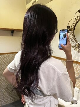 ロゴライフアットガーデン(logo life at garden) ロング×暖色パープル