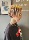 【新宿】ハンサムショート/前下がりショート/ハイライトカラー