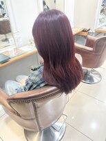 ネオリーブアイム 横浜西口店(Neolive aim)&nbsp;ブリーチなしのダブルカラー ディープレッド【横浜】 k