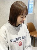 花田/ボブ/ボブルフ/小顔/ネビージュ/ワンレン/黒髪/下北沢