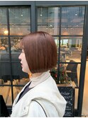大人ガーリー チョコレート プリカール 小顔 丸みショートボブ