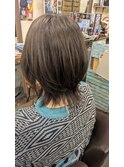 ウルフカット＋オリーブカラー