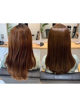 縮毛矯正とは気づかれないほど柔らかに♪kiona式◆巻ける縮毛矯正にご予約殺到◎ナチュラルな仕上がりに。