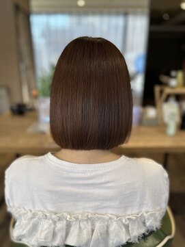 ヒライス 千歳船橋(Hiraeth) 切りっぱなしボブ×ブラウンカラー