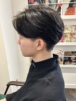 ミーサ バイ ブレイク(mysa by BREK)&nbsp;黒髪/センターパート/前下がりショート/men'shairツーブロック