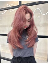 メゾンハル(Maison HALU)&nbsp;柔らかいピンクベージュ×ザクザクレイヤーカット