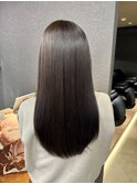 韓国 くびれロング レイヤー ワンホンヘア 小顔前髪