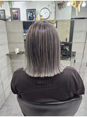 エアタッチ　切りっぱなしロングボブ