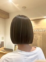 テラス(Terrace) 【Terrace】ナチュラルハイライト×ぱっつんボブ