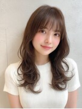 サンテ ヴィスタ(Sante ViSta) セミロング 顔周りカット グレージュ 透明感カラー  20代30代