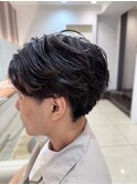 フェザーパーマ/シャドウパーマ/メンズマッシュパーマ/韓国