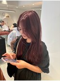 艶感たっぷりの暖色系カラー ＆ ロングレイヤー